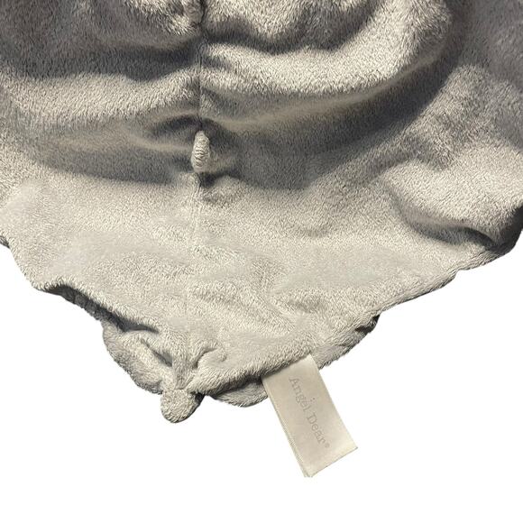 Angel Dear Elephant Lovey Security Blanket Plush Stitched Eyes Nursery Gray 12" - Picture 6 of 11